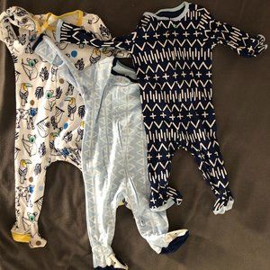 NWT Cloud Island 2-way Zipper footie pajamas